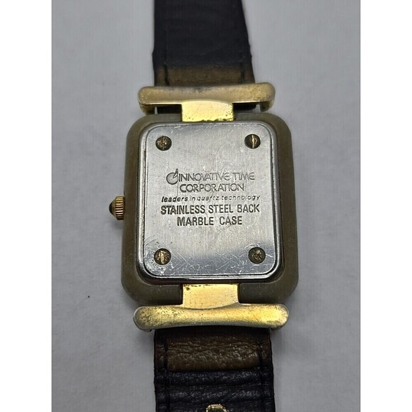 Vintage Marble Quartz Watch Womens Tank Unique Minimalist Stone New Battery main image 8